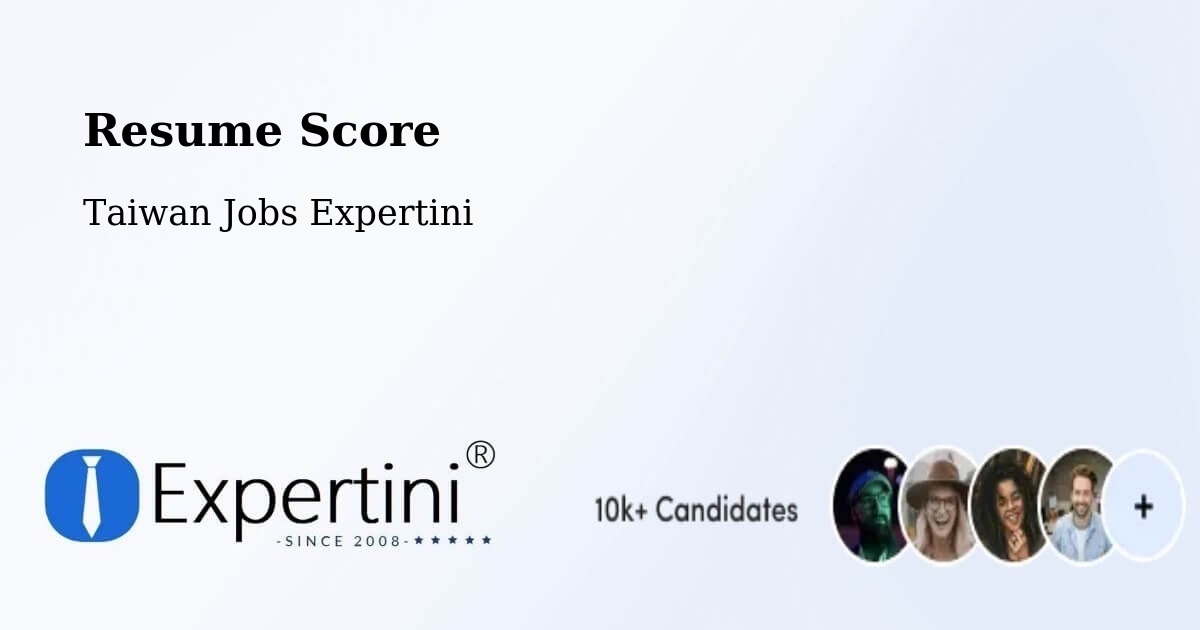 Resume Score & Job Description Match Tool – Taiwan - Taiwan Jobs Expertini